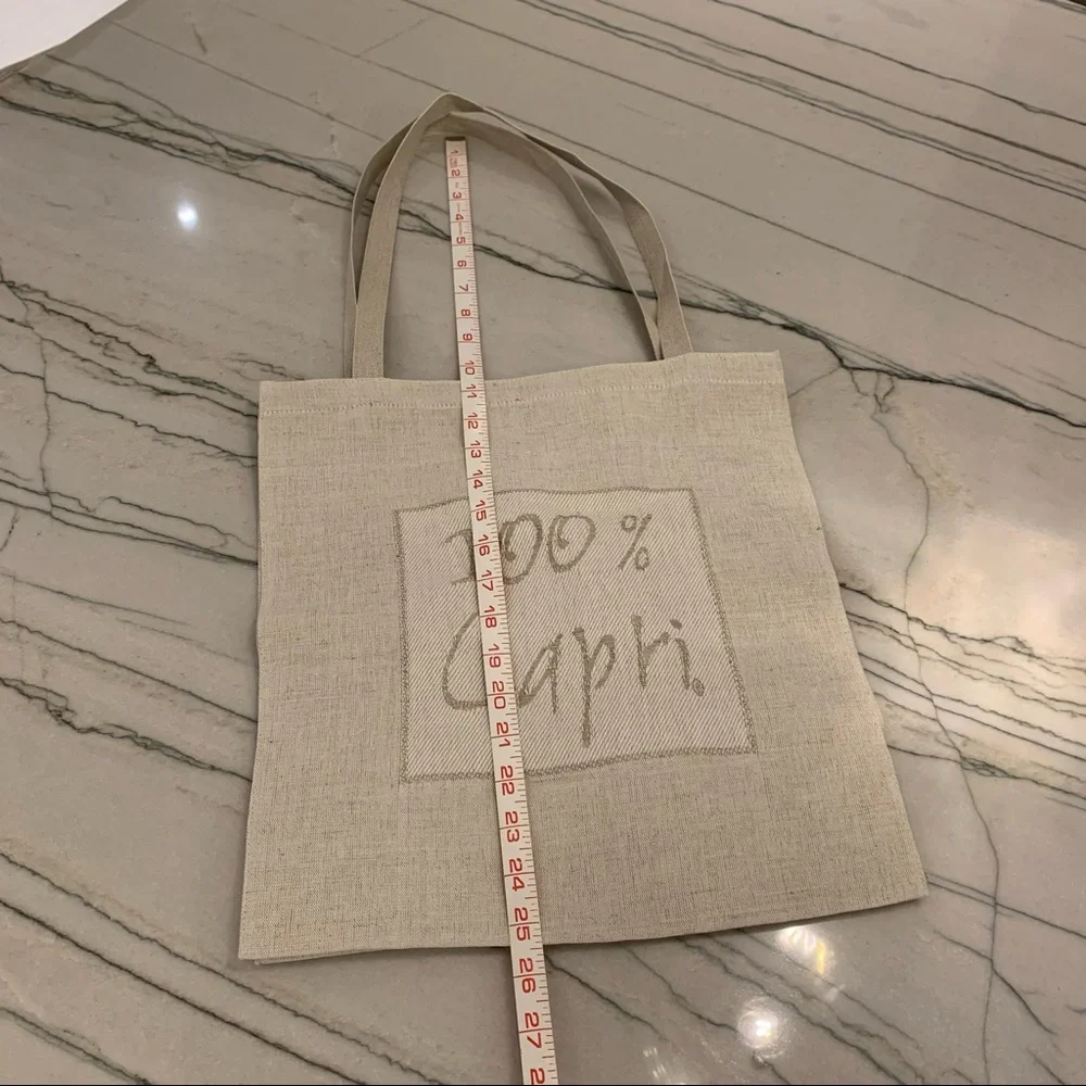 100% Capri Shopping Bag Medium Size 14.5x13.5x6 - Picture 3 of 6